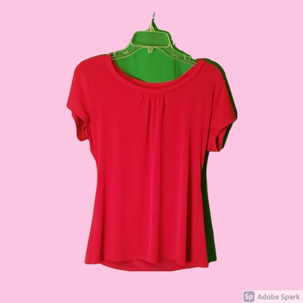 Magenta short sleeve  Blouse